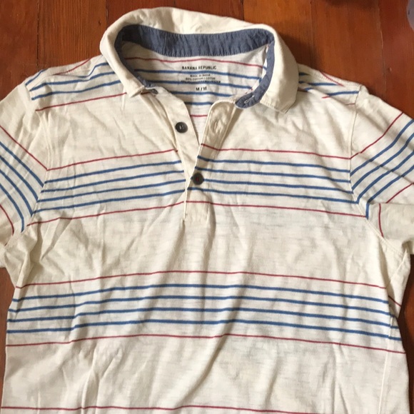 Banana Republic striped vintage inspired polo - Picture 3 of 4